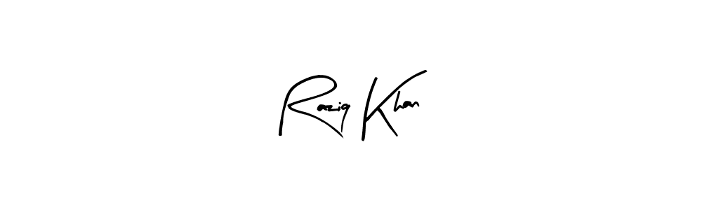 Create a beautiful signature design for name Raziq Khan. With this signature (Arty Signature) fonts, you can make a handwritten signature for free. Raziq Khan signature style 8 images and pictures png