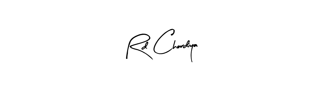 Make a beautiful signature design for name Rd Chordiya. With this signature (Arty Signature) style, you can create a handwritten signature for free. Rd Chordiya signature style 8 images and pictures png