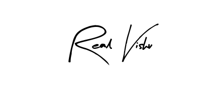 The Arty Signature signature style provides a bold statement for name Real Vishu. Designed for business owners, executives, and leaders. Real Vishu signature style 8 images and pictures png
