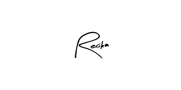 How to make Recika signature? Arty Signature is a professional autograph style. Create handwritten signature for Recika name. Recika signature style 8 images and pictures png