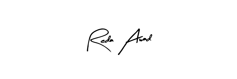 Create a beautiful signature design for name Reda Awad. With this signature (Arty Signature) fonts, you can make a handwritten signature for free. Reda Awad signature style 8 images and pictures png