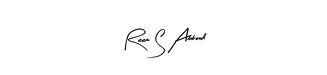 Arty Signature is a professional signature style that is perfect for those who want to add a touch of class to their signature. It is also a great choice for those who want to make their signature more unique. Get Reem S Abboud name to fancy signature for free. Reem S Abboud signature style 8 images and pictures png