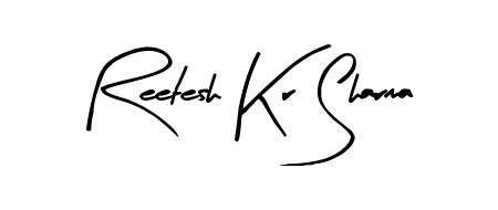 The Arty Signature typeface gives name Reetesh Kr Sharma a refined look. Suitable for certificates, diplomas, and official verification. Reetesh Kr Sharma signature style 8 images and pictures png