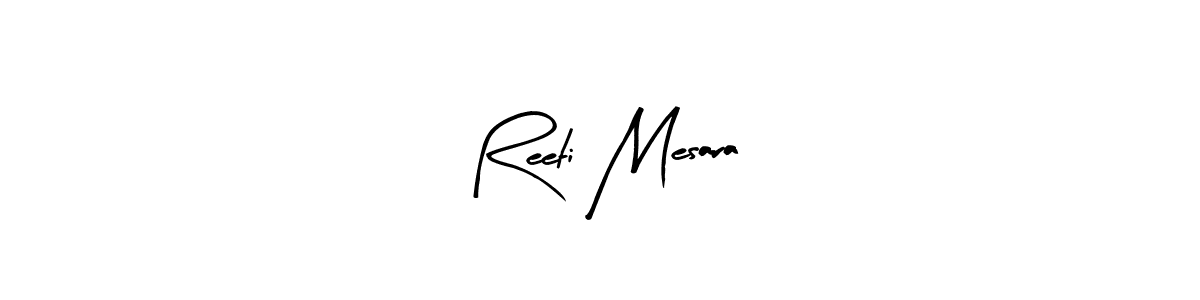 Use a signature maker to create a handwritten signature online. With this signature software, you can design (Arty Signature) your own signature for name Reeti Mesara. Reeti Mesara signature style 8 images and pictures png