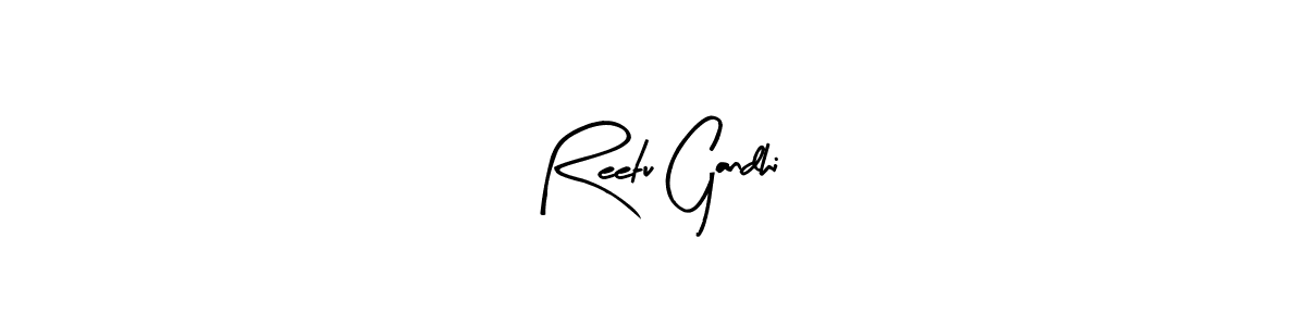 Use a signature maker to create a handwritten signature online. With this signature software, you can design (Arty Signature) your own signature for name Reetu Gandhi. Reetu Gandhi signature style 8 images and pictures png