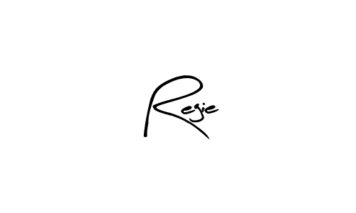 Use a signature maker to create a handwritten signature online. With this signature software, you can design (Arty Signature) your own signature for name Regie. Regie signature style 8 images and pictures png