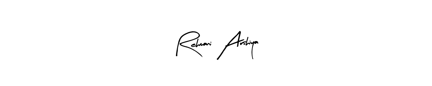 It looks lik you need a new signature style for name Rehmani Arshiya. Design unique handwritten (Arty Signature) signature with our free signature maker in just a few clicks. Rehmani Arshiya signature style 8 images and pictures png