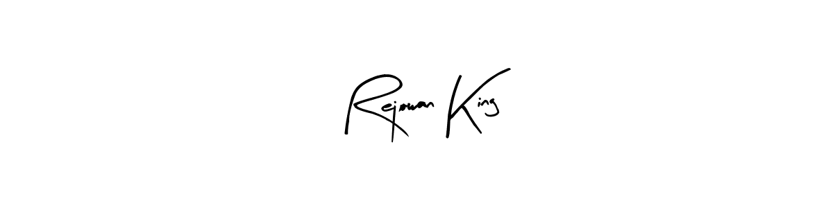 How to make Rejowan King name signature. Use Arty Signature style for creating short signs online. This is the latest handwritten sign. Rejowan King signature style 8 images and pictures png