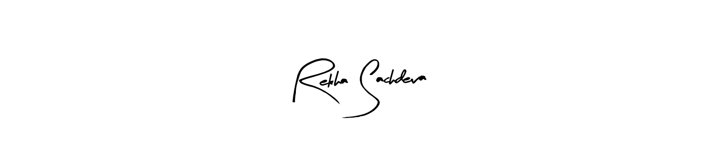 How to make Rekha Sachdeva name signature. Use Arty Signature style for creating short signs online. This is the latest handwritten sign. Rekha Sachdeva signature style 8 images and pictures png