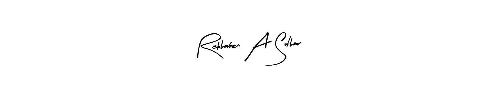 Also You can easily find your signature by using the search form. We will create Rekhaben A Suthar name handwritten signature images for you free of cost using Arty Signature sign style. Rekhaben A Suthar signature style 8 images and pictures png