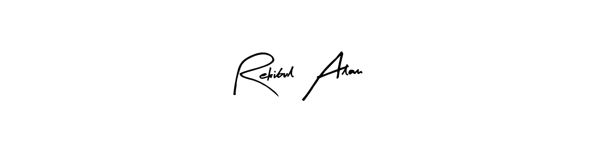Use a signature maker to create a handwritten signature online. With this signature software, you can design (Arty Signature) your own signature for name Rekibul Alam. Rekibul Alam signature style 8 images and pictures png