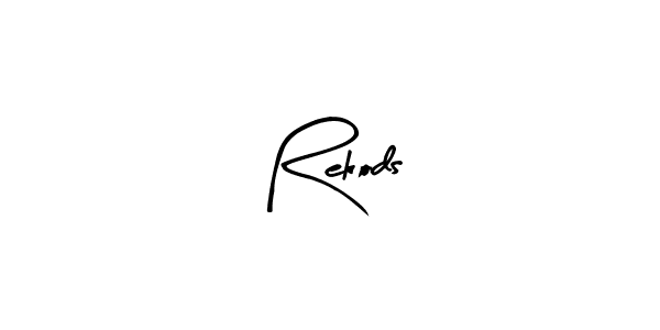 Design your own signature with our free online signature maker. With this signature software, you can create a handwritten (Arty Signature) signature for name Rekods. Rekods signature style 8 images and pictures png