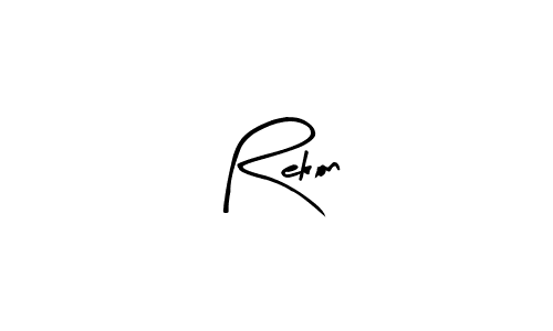 Use a signature maker to create a handwritten signature online. With this signature software, you can design (Arty Signature) your own signature for name Rekon. Rekon signature style 8 images and pictures png