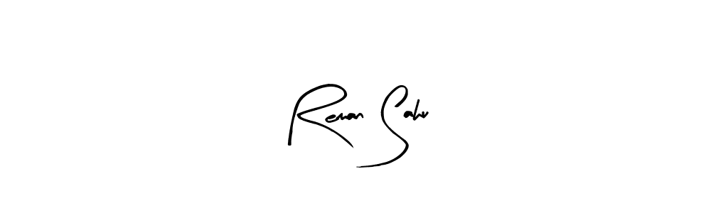 Reman Sahu stylish signature style. Best Handwritten Sign (Arty Signature) for my name. Handwritten Signature Collection Ideas for my name Reman Sahu. Reman Sahu signature style 8 images and pictures png