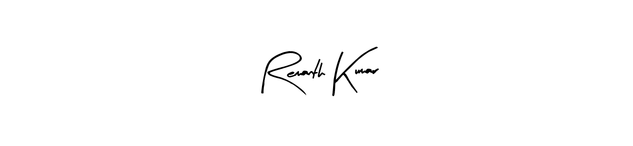 You can use this online signature creator to create a handwritten signature for the name Remanth Kumar. This is the best online autograph maker. Remanth Kumar signature style 8 images and pictures png