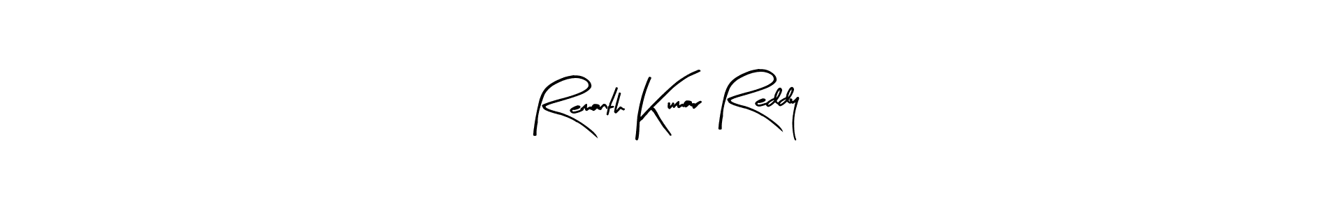 Design your own signature with our free online signature maker. With this signature software, you can create a handwritten (Arty Signature) signature for name Remanth Kumar Reddy. Remanth Kumar Reddy signature style 8 images and pictures png