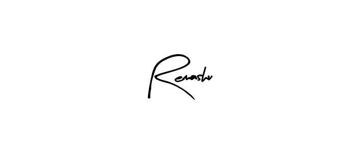 Design your own signature with our free online signature maker. With this signature software, you can create a handwritten (Arty Signature) signature for name Remashu. Remashu signature style 8 images and pictures png