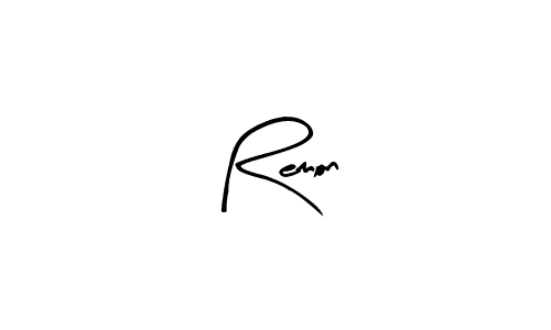 Design your own signature with our free online signature maker. With this signature software, you can create a handwritten (Arty Signature) signature for name Remon. Remon signature style 8 images and pictures png