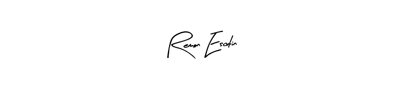 How to Draw Remon Escutin signature style? Arty Signature is a latest design signature styles for name Remon Escutin. Remon Escutin signature style 8 images and pictures png
