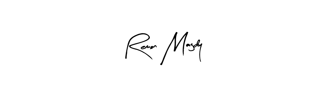 Design your own signature with our free online signature maker. With this signature software, you can create a handwritten (Arty Signature) signature for name Remon Magdy. Remon Magdy signature style 8 images and pictures png