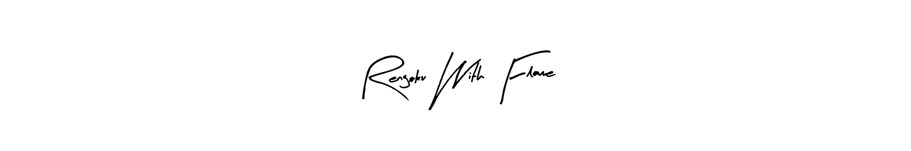 if you are searching for the best signature style for your name Rengoku With Flame. so please give up your signature search. here we have designed multiple signature styles  using Arty Signature. Rengoku With Flame signature style 8 images and pictures png