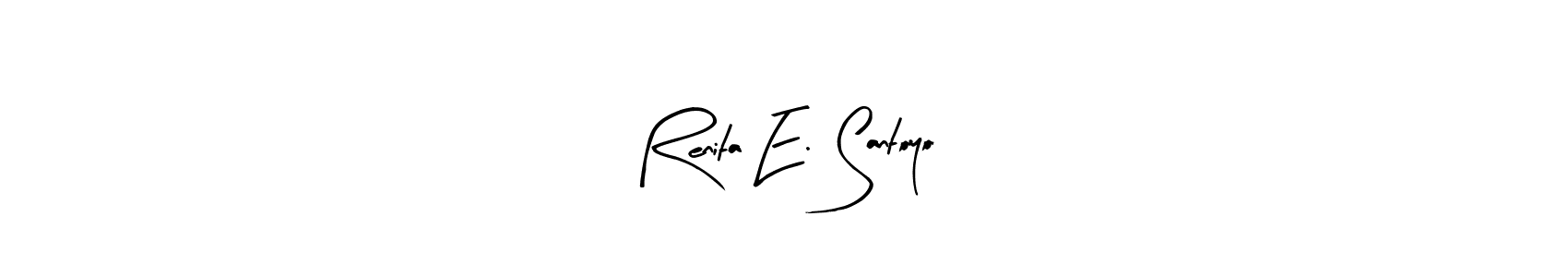 Similarly Arty Signature is the best handwritten signature design. Signature creator online .You can use it as an online autograph creator for name Renita E. Santoyo. Renita E. Santoyo signature style 8 images and pictures png