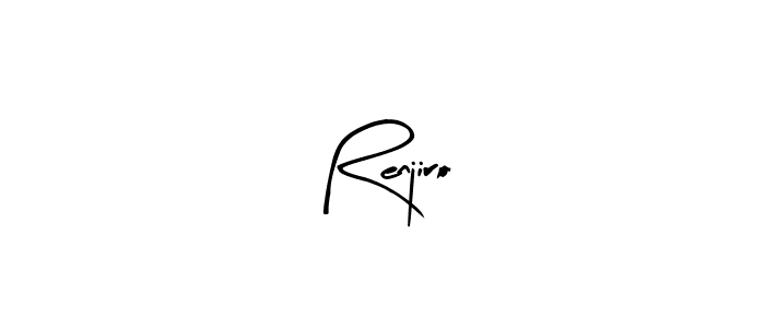 Similarly Arty Signature is the best handwritten signature design. Signature creator online .You can use it as an online autograph creator for name Renjiro. Renjiro signature style 8 images and pictures png