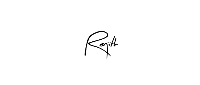 How to Draw Renjith signature style? Arty Signature is a latest design signature styles for name Renjith. Renjith signature style 8 images and pictures png