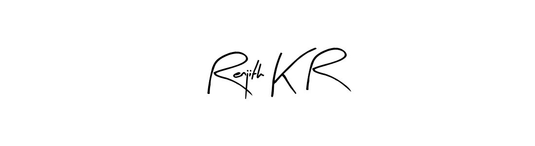 Here are the top 10 professional signature styles for the name Renjith K R. These are the best autograph styles you can use for your name. Renjith K R signature style 8 images and pictures png