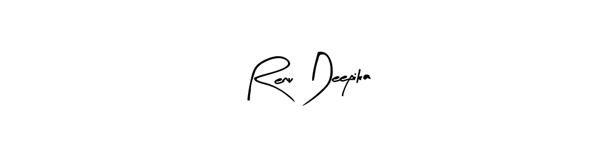 Similarly Arty Signature is the best handwritten signature design. Signature creator online .You can use it as an online autograph creator for name Renu Deepika. Renu Deepika signature style 8 images and pictures png