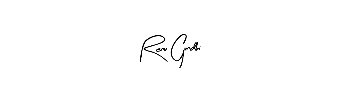 How to make Renu Gundhi signature? Arty Signature is a professional autograph style. Create handwritten signature for Renu Gundhi name. Renu Gundhi signature style 8 images and pictures png