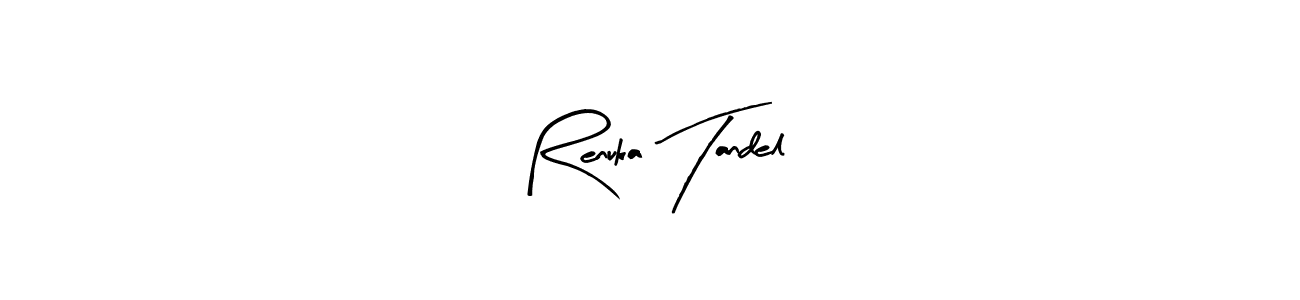 You can use this online signature creator to create a handwritten signature for the name Renuka Tandel. This is the best online autograph maker. Renuka Tandel signature style 8 images and pictures png