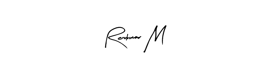 Design your own signature with our free online signature maker. With this signature software, you can create a handwritten (Arty Signature) signature for name Renukumar M. Renukumar M signature style 8 images and pictures png