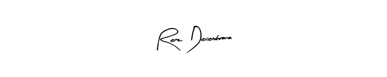 Make a beautiful signature design for name Renz Decembrana. Use this online signature maker to create a handwritten signature for free. Renz Decembrana signature style 8 images and pictures png