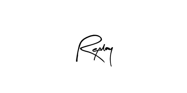 Make a beautiful signature design for name Replay. With this signature (Arty Signature) style, you can create a handwritten signature for free. Replay signature style 8 images and pictures png