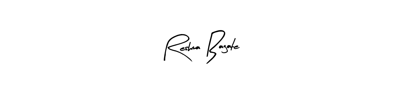 This is the best signature style for the Reshma Bagate name. Also you like these signature font (Arty Signature). Mix name signature. Reshma Bagate signature style 8 images and pictures png