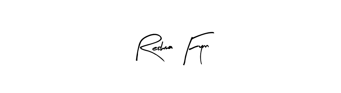Reshma Fynn stylish signature style. Best Handwritten Sign (Arty Signature) for my name. Handwritten Signature Collection Ideas for my name Reshma Fynn. Reshma Fynn signature style 8 images and pictures png