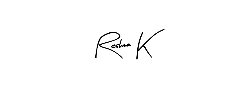 Best and Professional Signature Style for Reshma K. Arty Signature Best Signature Style Collection. Reshma K signature style 8 images and pictures png