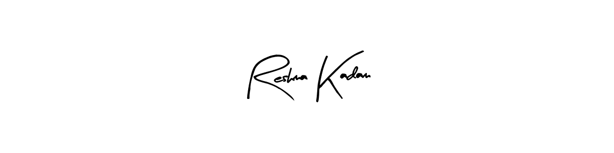 You should practise on your own different ways (Arty Signature) to write your name (Reshma Kadam) in signature. don't let someone else do it for you. Reshma Kadam signature style 8 images and pictures png