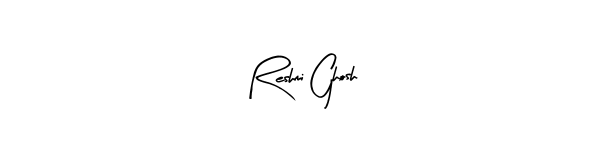 Create a beautiful signature design for name Reshmi Ghosh. With this signature (Arty Signature) fonts, you can make a handwritten signature for free. Reshmi Ghosh signature style 8 images and pictures png