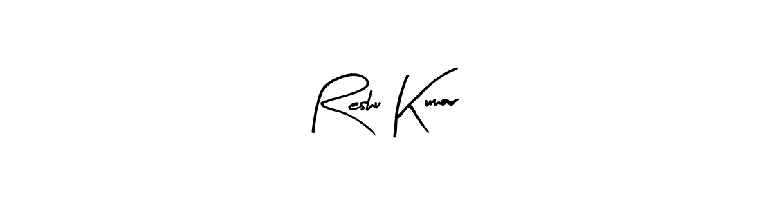 How to make Reshu Kumar name signature. Use Arty Signature style for creating short signs online. This is the latest handwritten sign. Reshu Kumar signature style 8 images and pictures png
