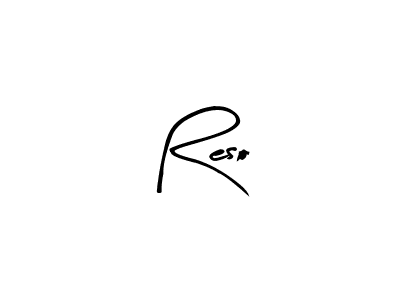Design your own signature with our free online signature maker. With this signature software, you can create a handwritten (Arty Signature) signature for name Reso. Reso signature style 8 images and pictures png