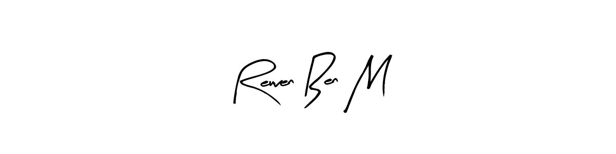 See photos of Reuven Ben M official signature by Spectra . Check more albums & portfolios. Read reviews & check more about Arty Signature font. Reuven Ben M signature style 8 images and pictures png