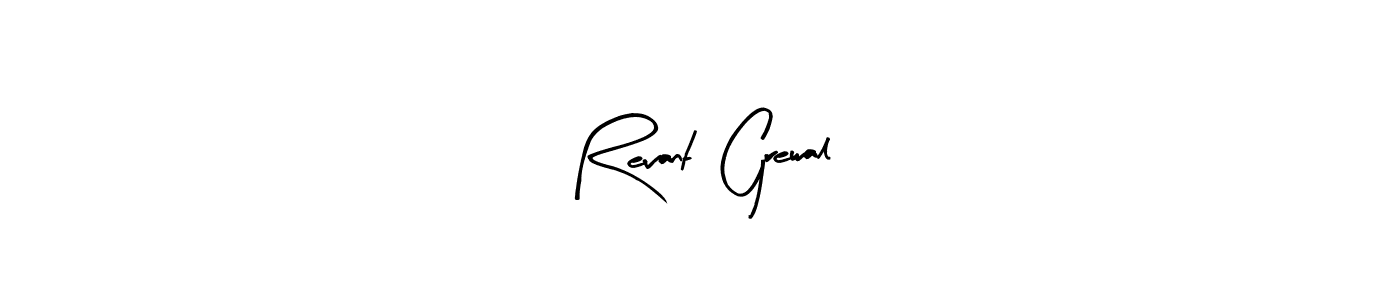 Create a beautiful signature design for name Revant  Grewal. With this signature (Arty Signature) fonts, you can make a handwritten signature for free. Revant  Grewal signature style 8 images and pictures png