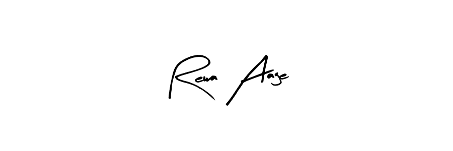 Arty Signature is a professional signature style that is perfect for those who want to add a touch of class to their signature. It is also a great choice for those who want to make their signature more unique. Get Rewa Aage name to fancy signature for free. Rewa Aage signature style 8 images and pictures png