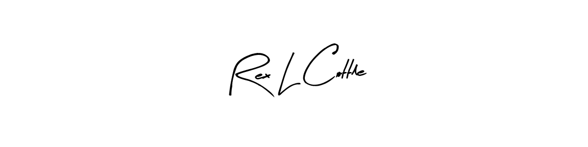 How to make Rex L Cottle name signature. Use Arty Signature style for creating short signs online. This is the latest handwritten sign. Rex L Cottle signature style 8 images and pictures png