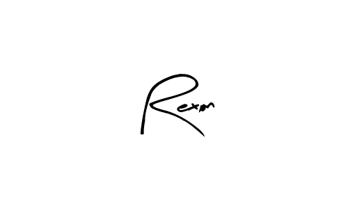 Rexon stylish signature style. Best Handwritten Sign (Arty Signature) for my name. Handwritten Signature Collection Ideas for my name Rexon. Rexon signature style 8 images and pictures png