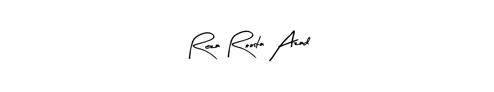 How to make Reza Roosta Azad name signature. Use Arty Signature style for creating short signs online. This is the latest handwritten sign. Reza Roosta Azad signature style 8 images and pictures png