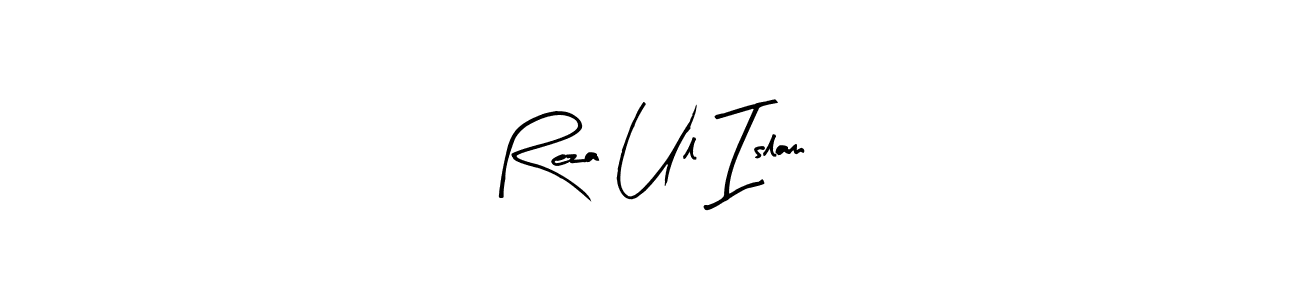 Arty Signature is a professional signature style that is perfect for those who want to add a touch of class to their signature. It is also a great choice for those who want to make their signature more unique. Get Reza Ul Islam name to fancy signature for free. Reza Ul Islam signature style 8 images and pictures png