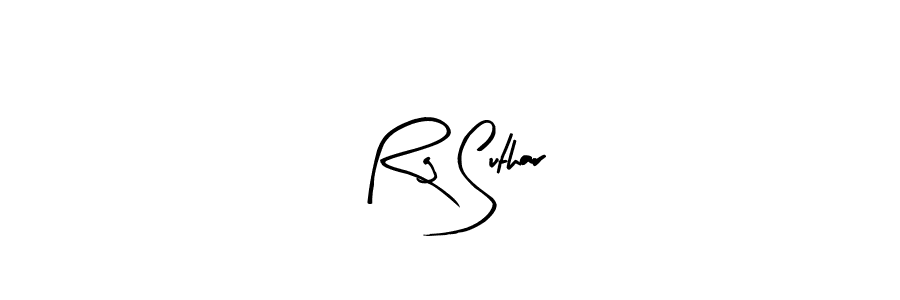 Create a beautiful signature design for name Rg Suthar. With this signature (Arty Signature) fonts, you can make a handwritten signature for free. Rg Suthar signature style 8 images and pictures png